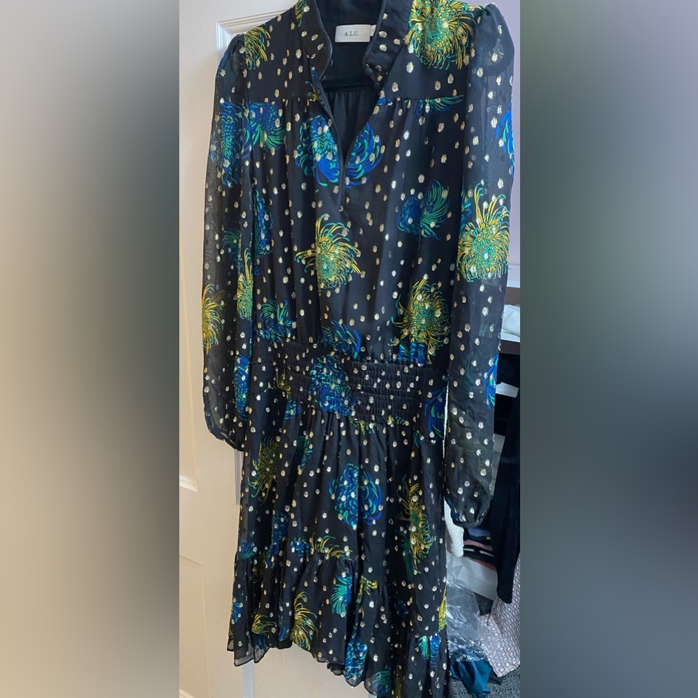 ALC silk midi length dress
